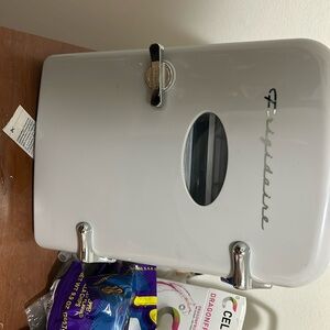 New mini fridge. New used just sat on dresser.